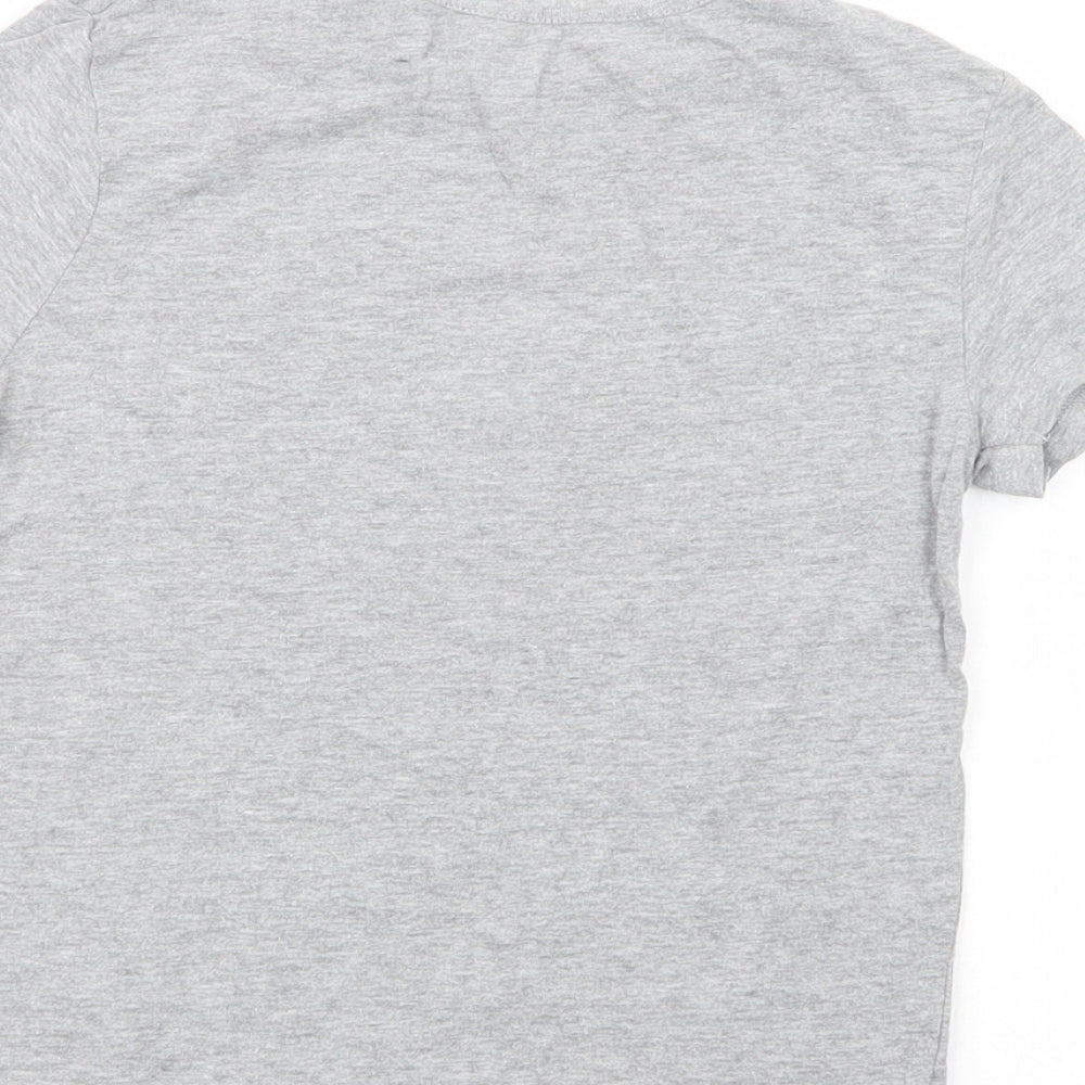 Primark Girls Grey Cotton Pullover T-Shirt Size 5-6 Years Crew Neck Pullover - Living For The Weekend
