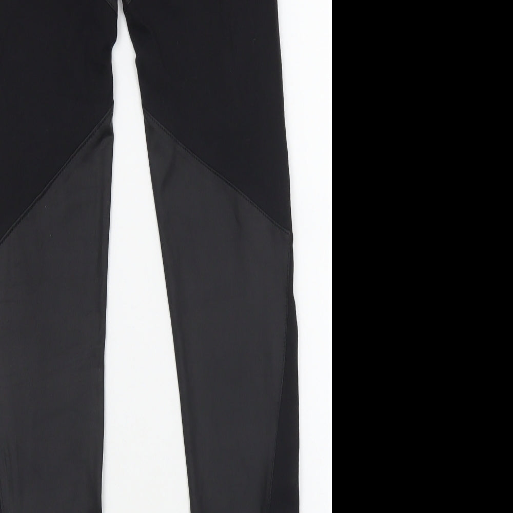 Club London Womens Black Cotton Capri Leggings Size S L26 in