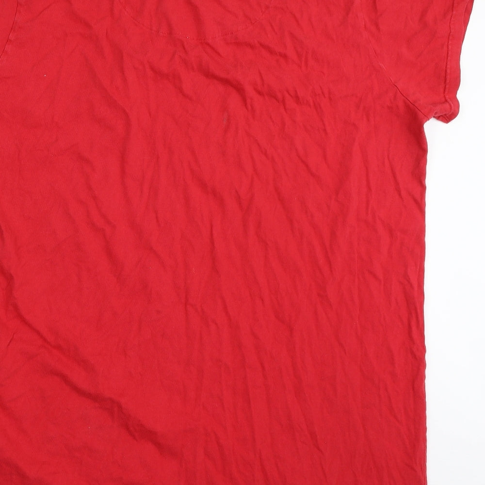 Primark Womens Red Solid 100% Cotton Top Nightshirt Size 18 - All I need is Love! Size 18-20