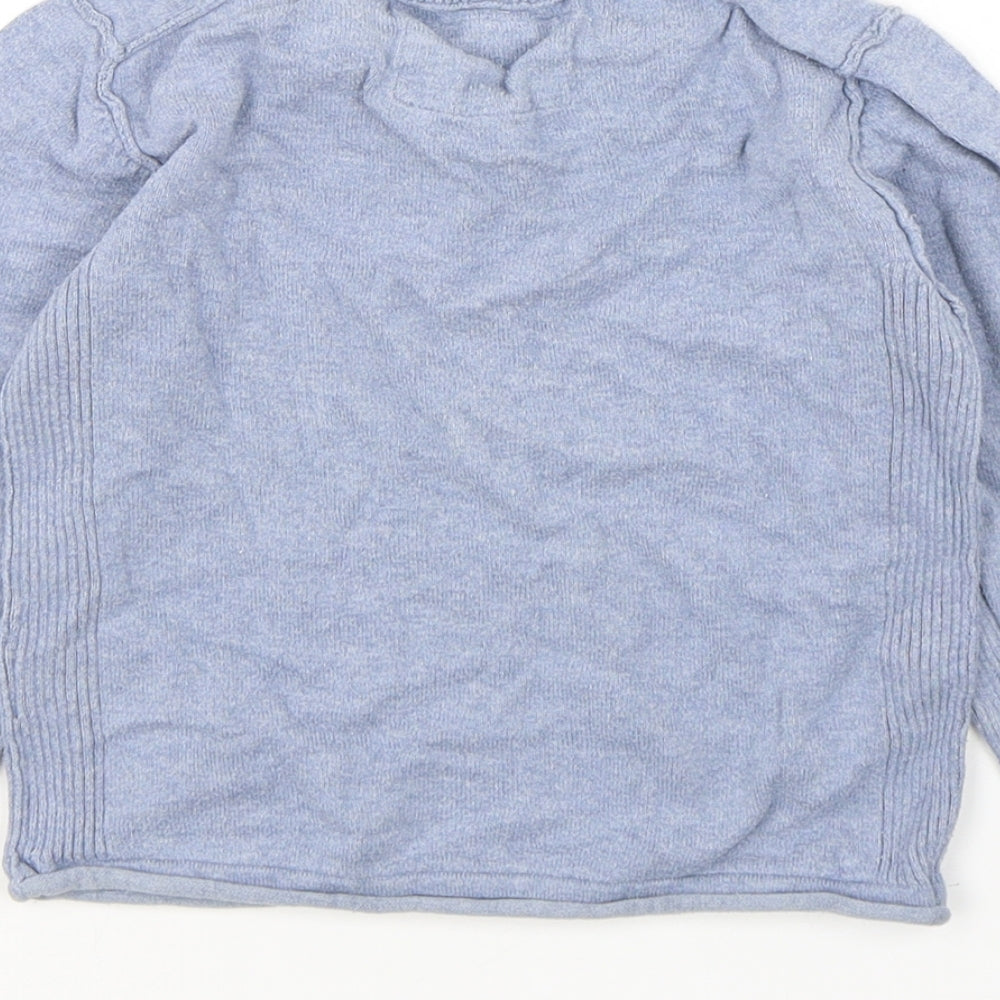 NEXT Boys Blue V-Neck Cotton Pullover Jumper Size 4 Years