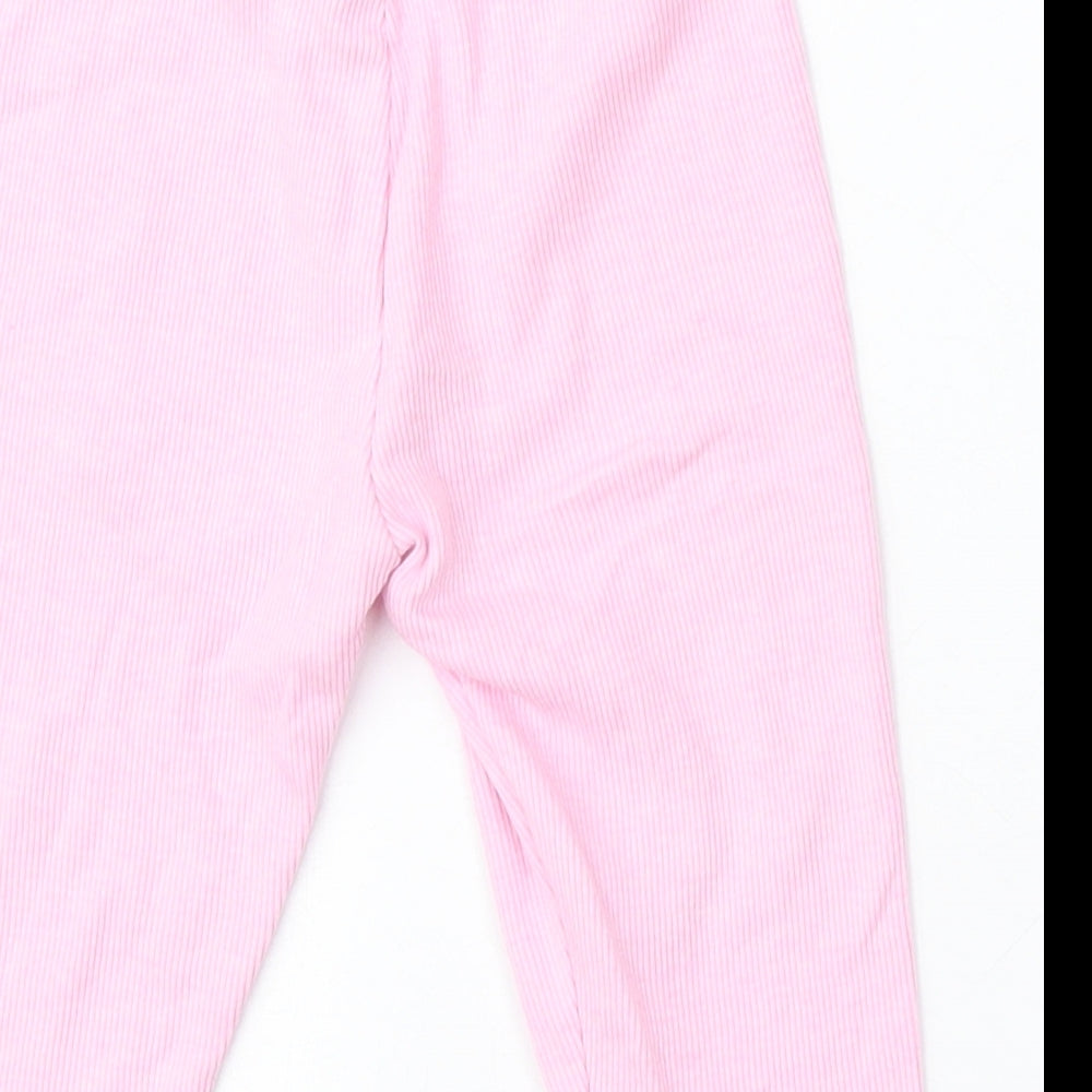 Dunnes Stores Girls Pink Cotton Jogger Trousers Size 3 Years Regular