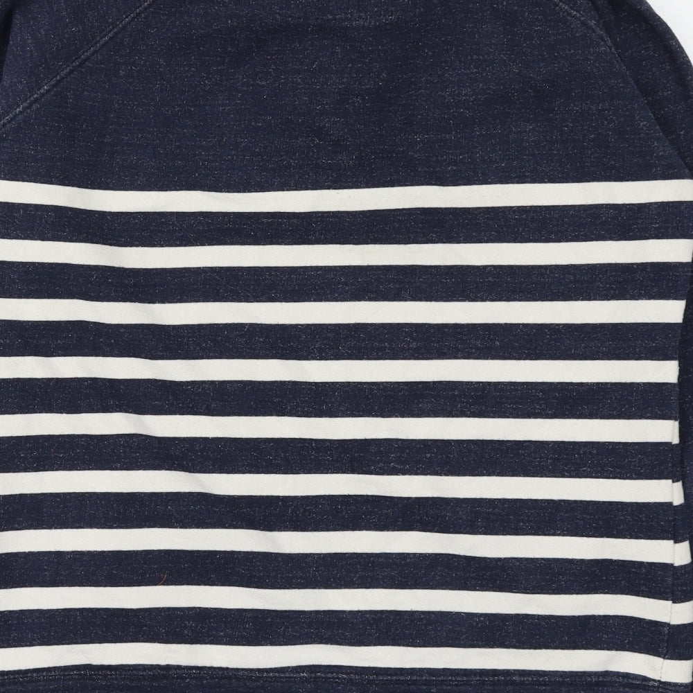 Quba & Co. Womens Blue Striped Jacket Size 12 Zip