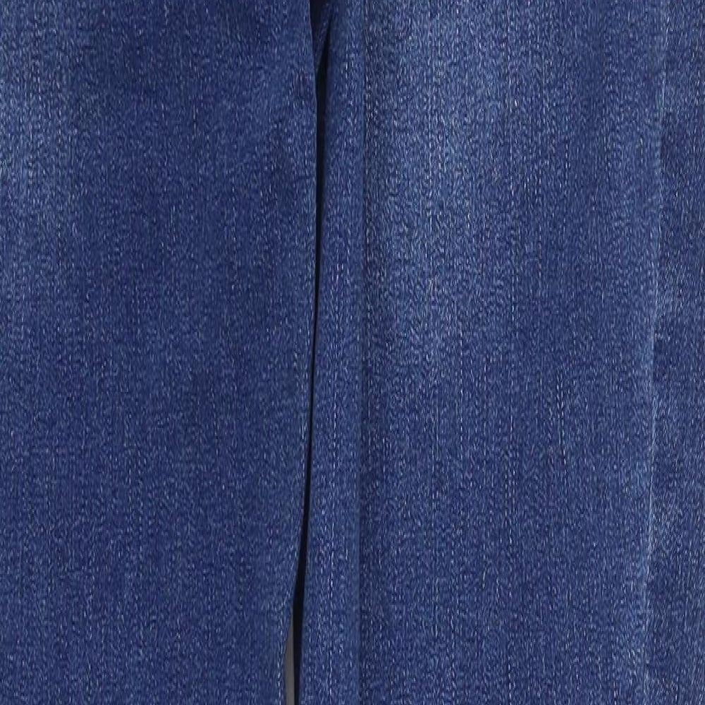 Preworn Womens Blue Cotton Skinny Jeans Size M L29 in Regular Button