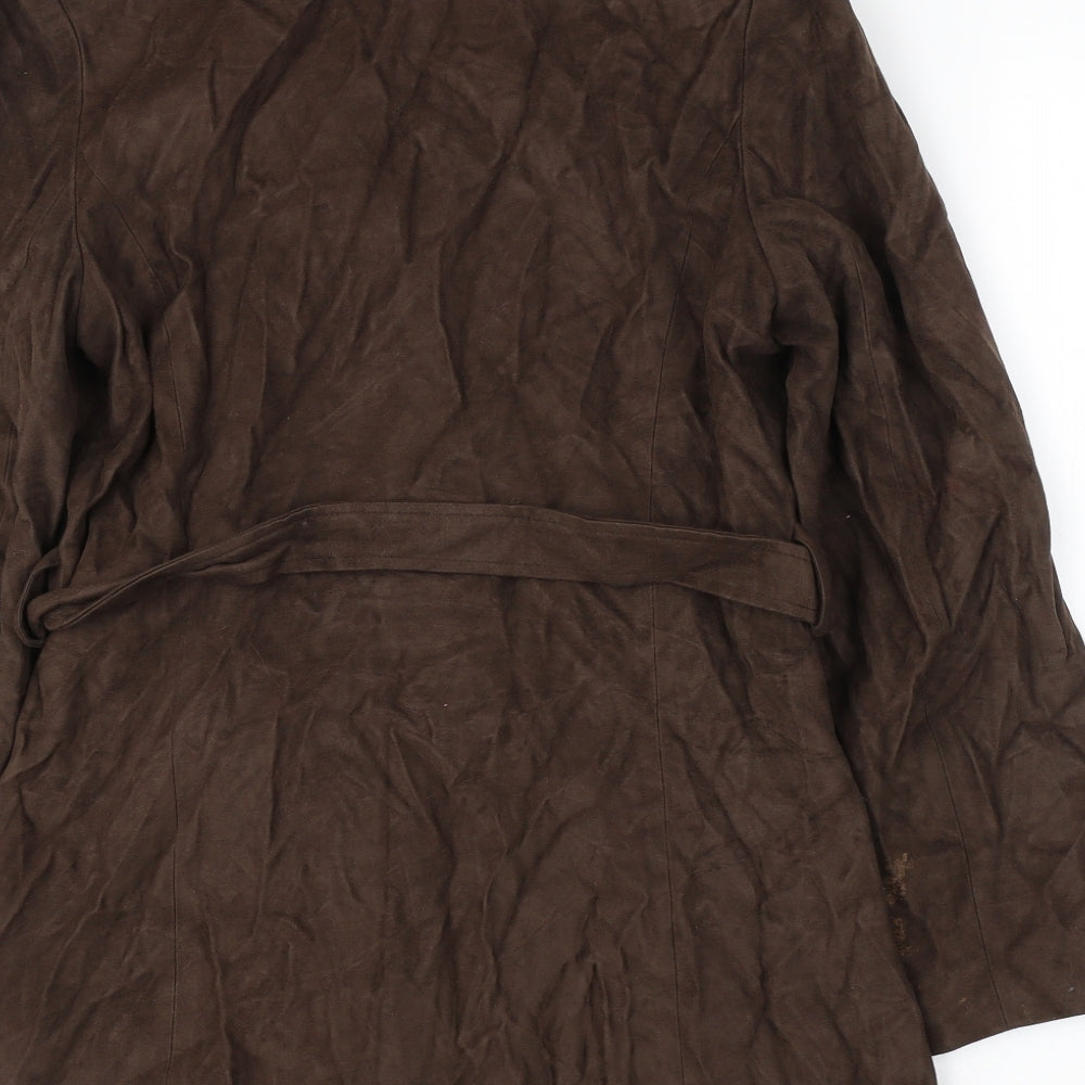 Bay Jrading Company Womens Brown Pea Coat Coat Size 10 Button