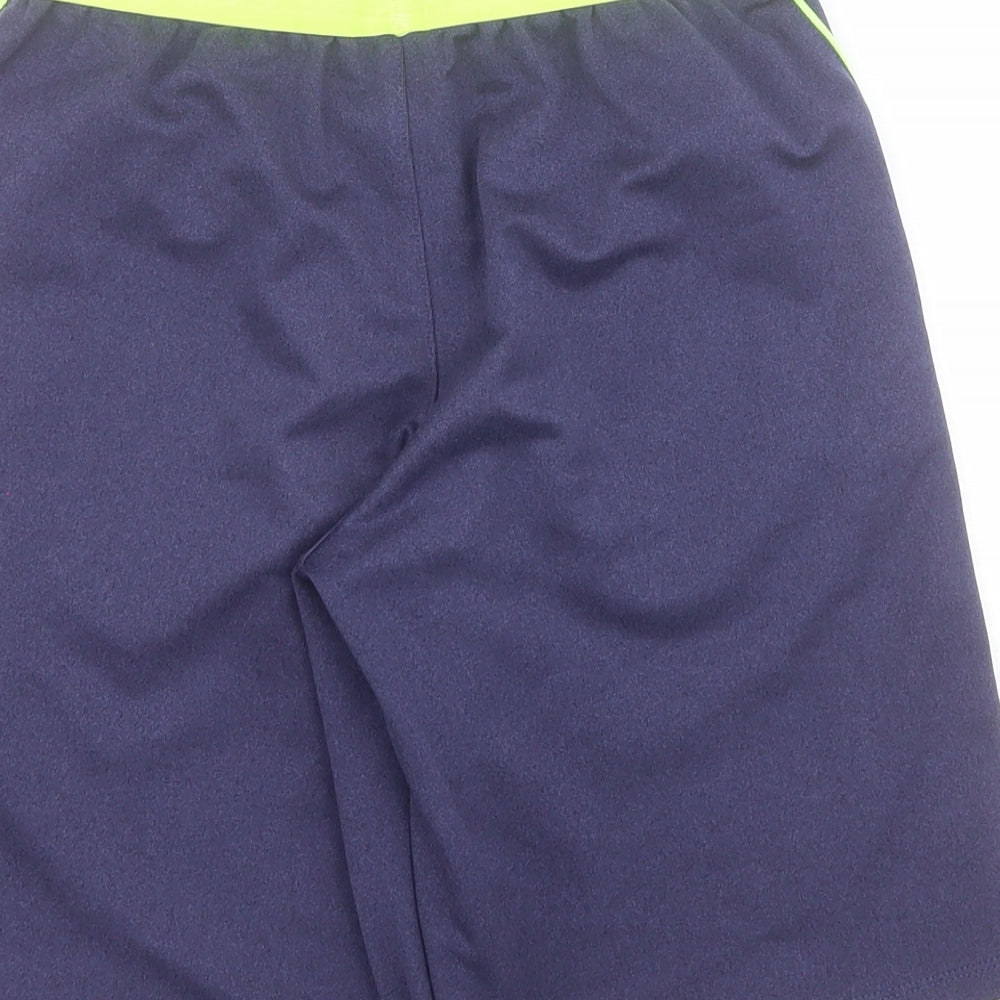DECATHLON Boys Blue Polyester Sweat Shorts Size 11-12 Years Regular
