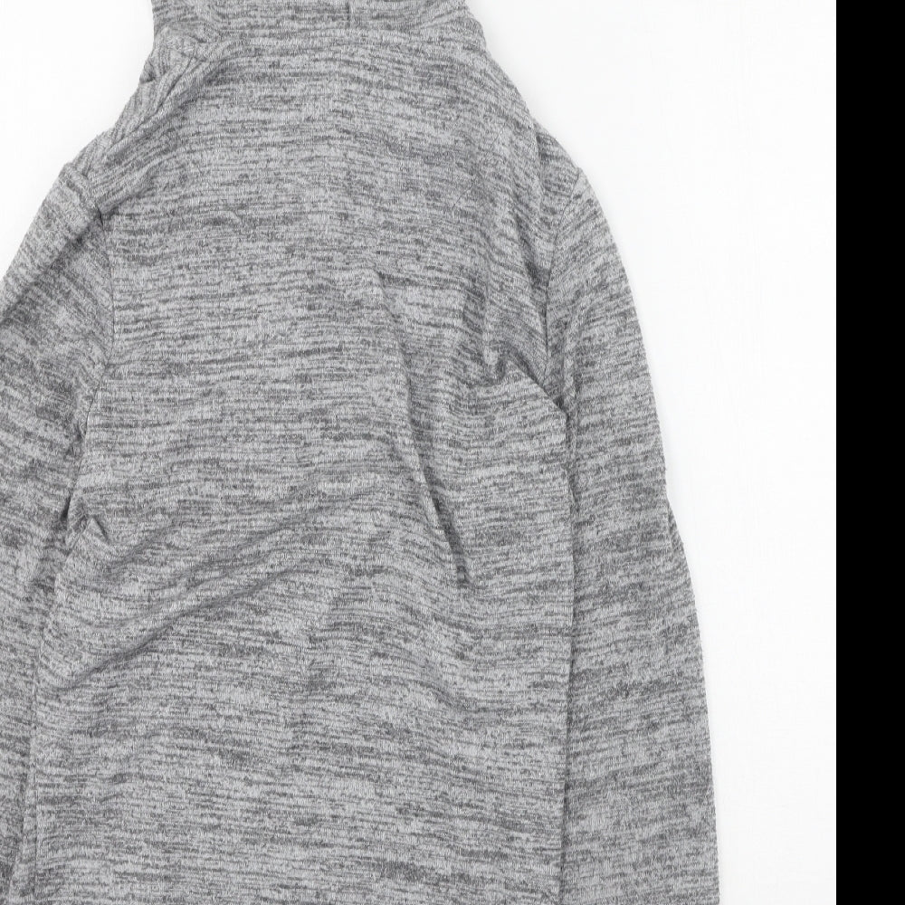 George Womens Grey Round Neck Polyester Full Zip Jumper Size 8