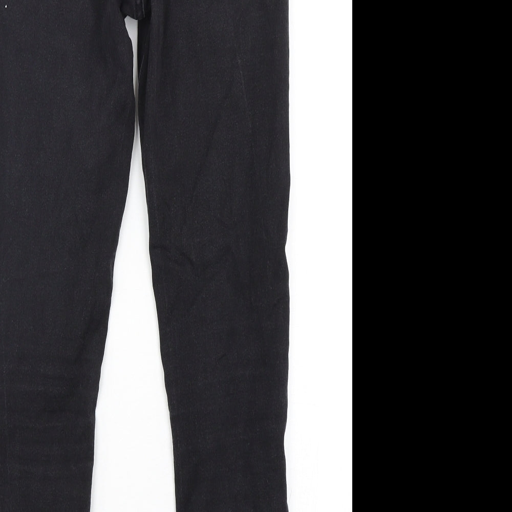 Marks and Spencer Womens Black Cotton Skinny Jeans Size 10 L29 in Regular Button