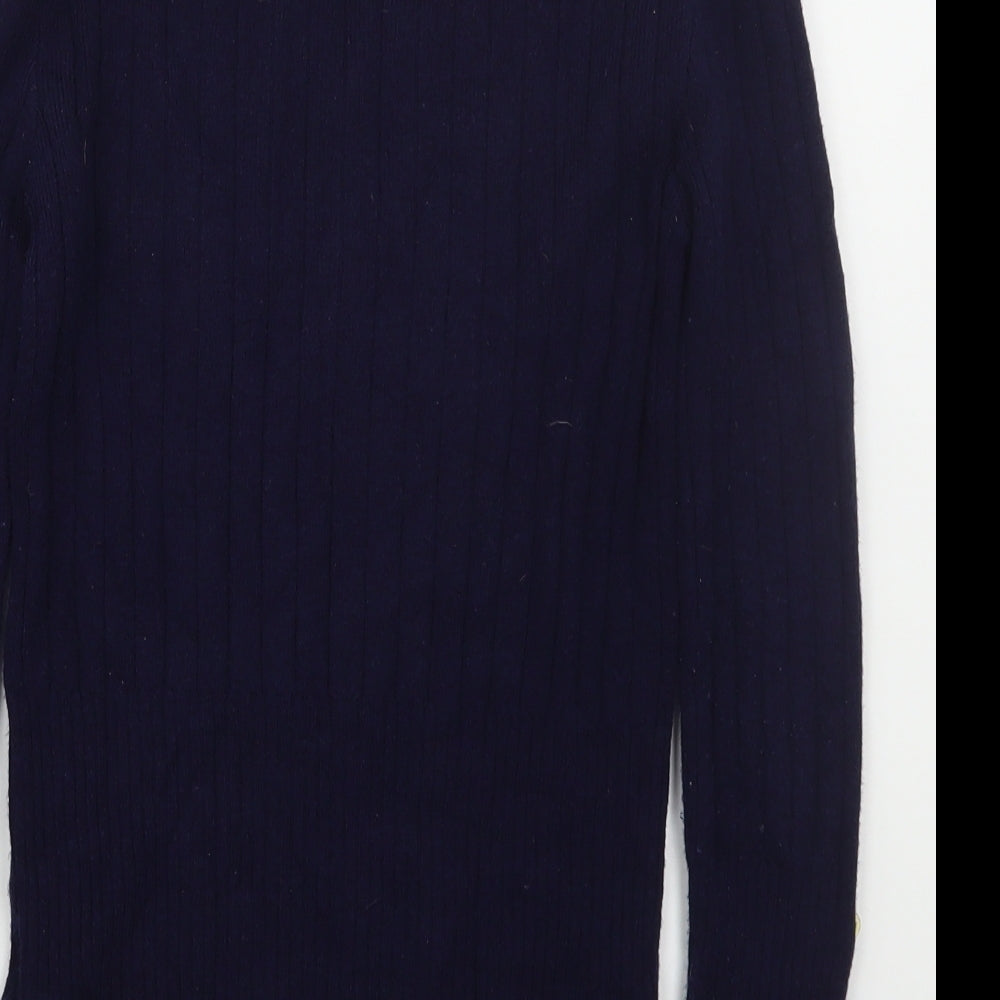 Marks and Spencer Womens Black Mock Neck Viscose Pullover Jumper Size 6
