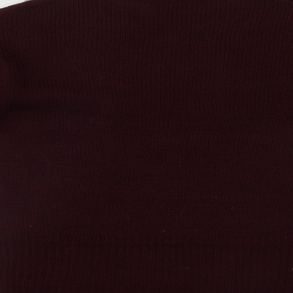 New Look Womens Red Round Neck Acrylic Pullover Jumper Size S