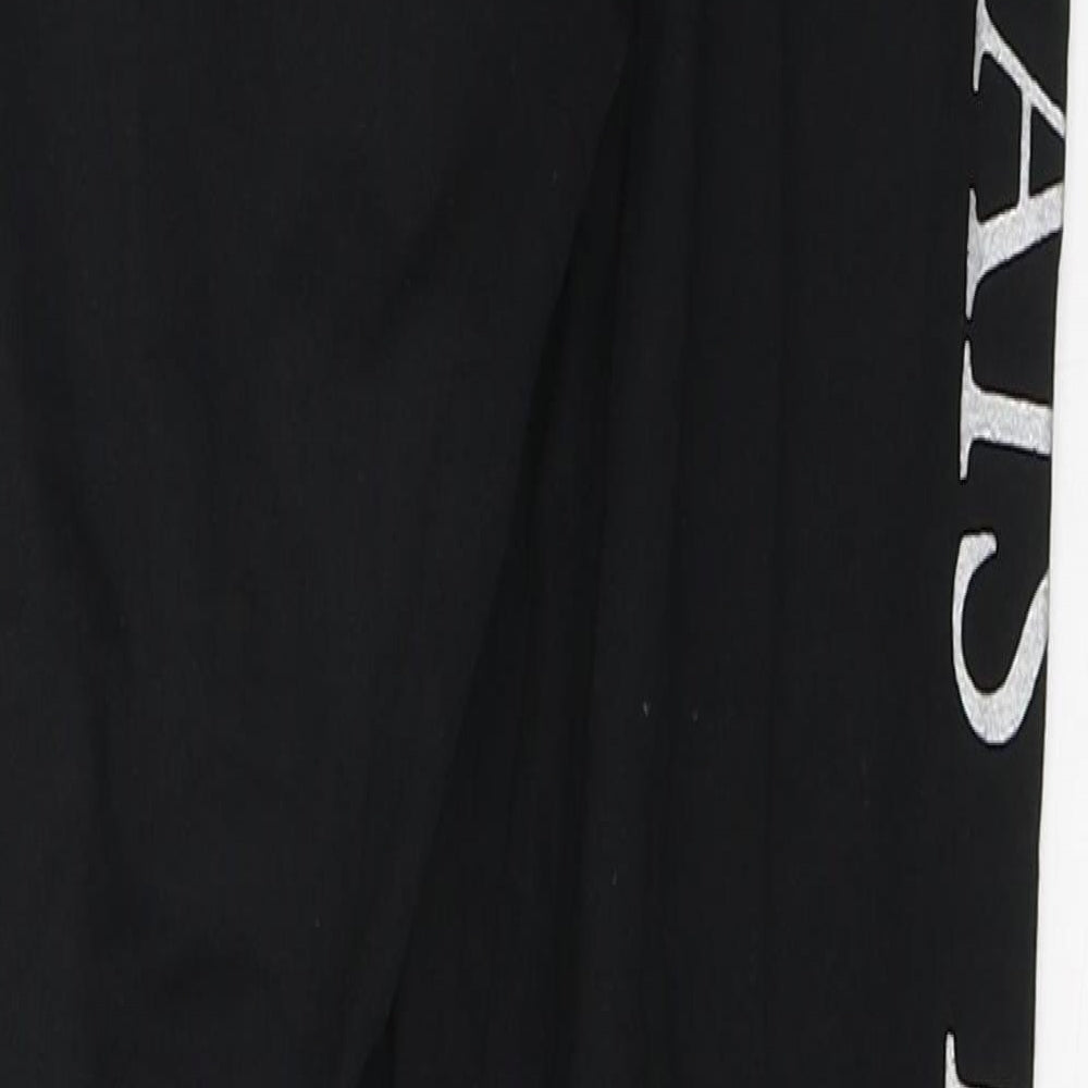 Pep&Co Womens Black Cotton Pedal Pusher Leggings Size 10 L25 in