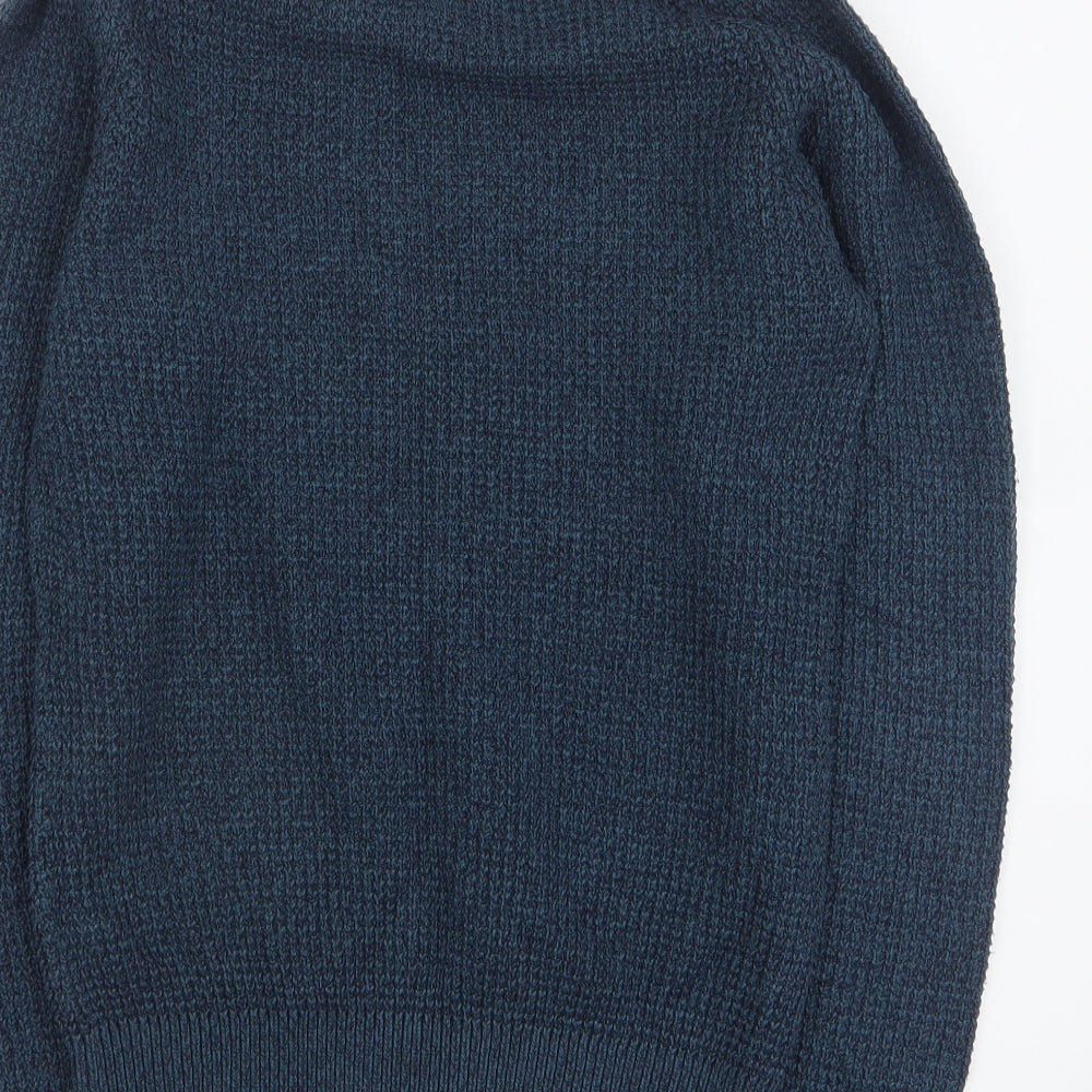 NEXT Mens Blue Round Neck Acrylic Pullover Jumper Size XS