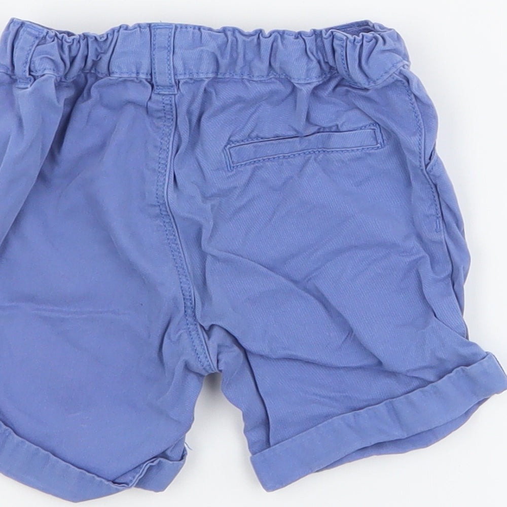 Marks and Spencer Baby Blue 100% Cotton Cropped Trousers Size 12-18 Months Pullover
