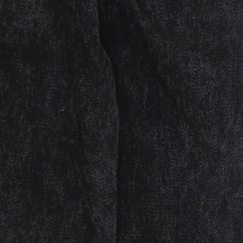 Oukanuc Womens Grey Cotton Skinny Jeans Size 24 in L27 in Regular Drawstring
