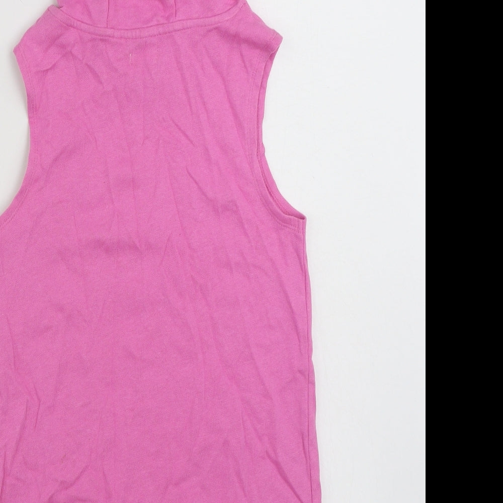 NEXT Girls Pink 100% Cotton Pullover Hoodie Size 10 Years Pullover