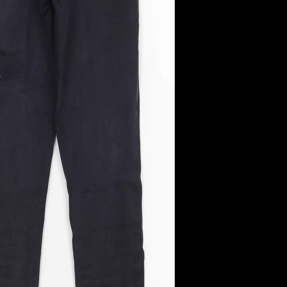 Topshop Mens Black Cotton Skinny Jeans Size 28 in L30 in Regular Zip
