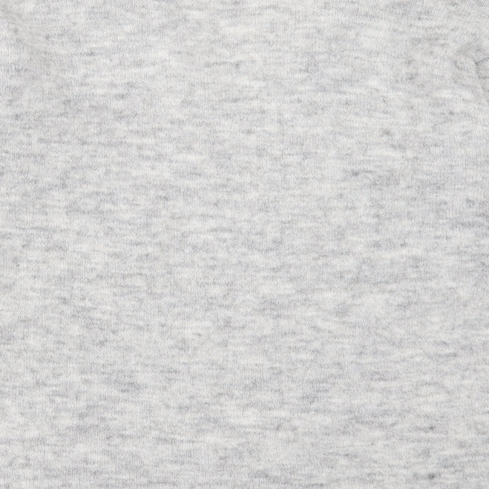 NEXT Womens Grey V-Neck Acrylic Pullover Jumper Size 10