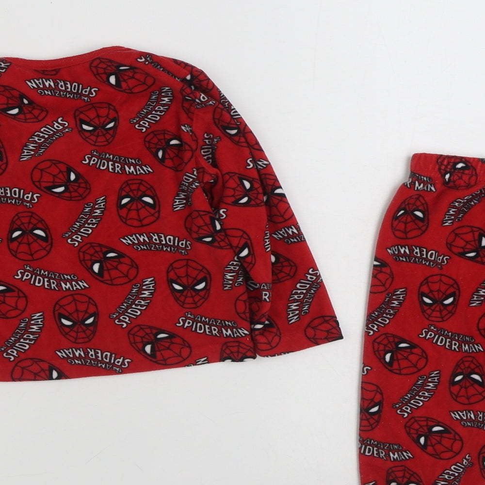 Primark Boys Red Solid 100% Polyester Pyjama Set Size 18-24 Months Pullover - Amazing Spider Man