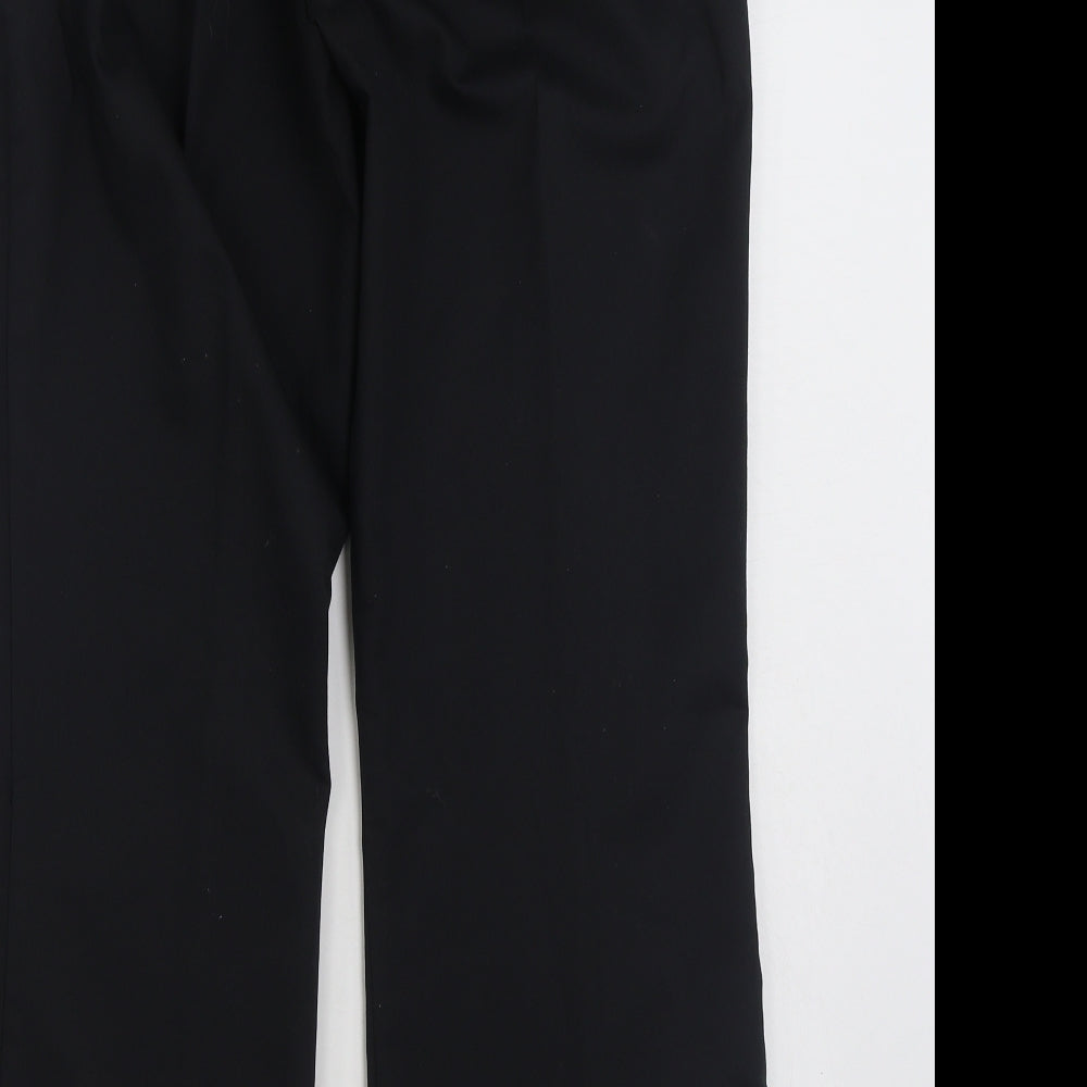 Meltemi Womens Black Polyester Trousers Size 12 L29 in Regular Zip