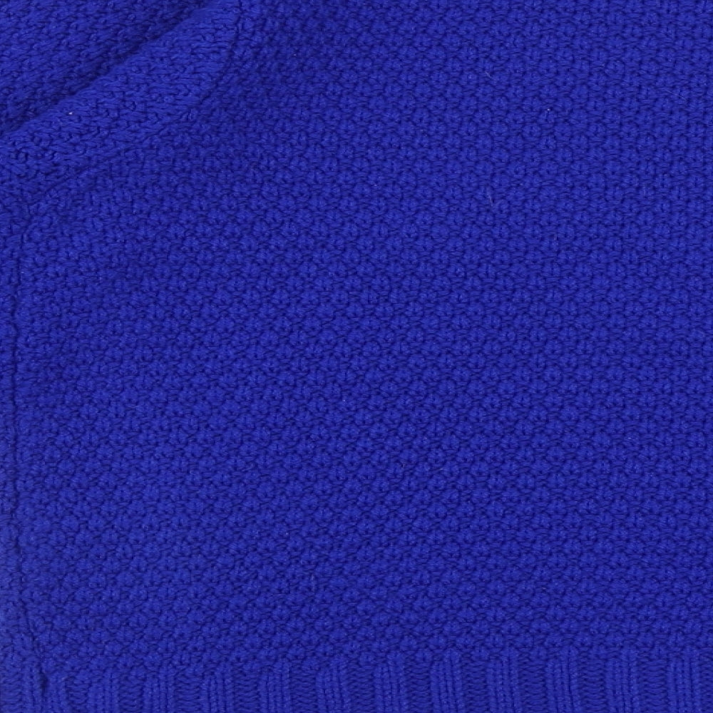 Evie Womens Blue Round Neck Acrylic Pullover Jumper Size 8