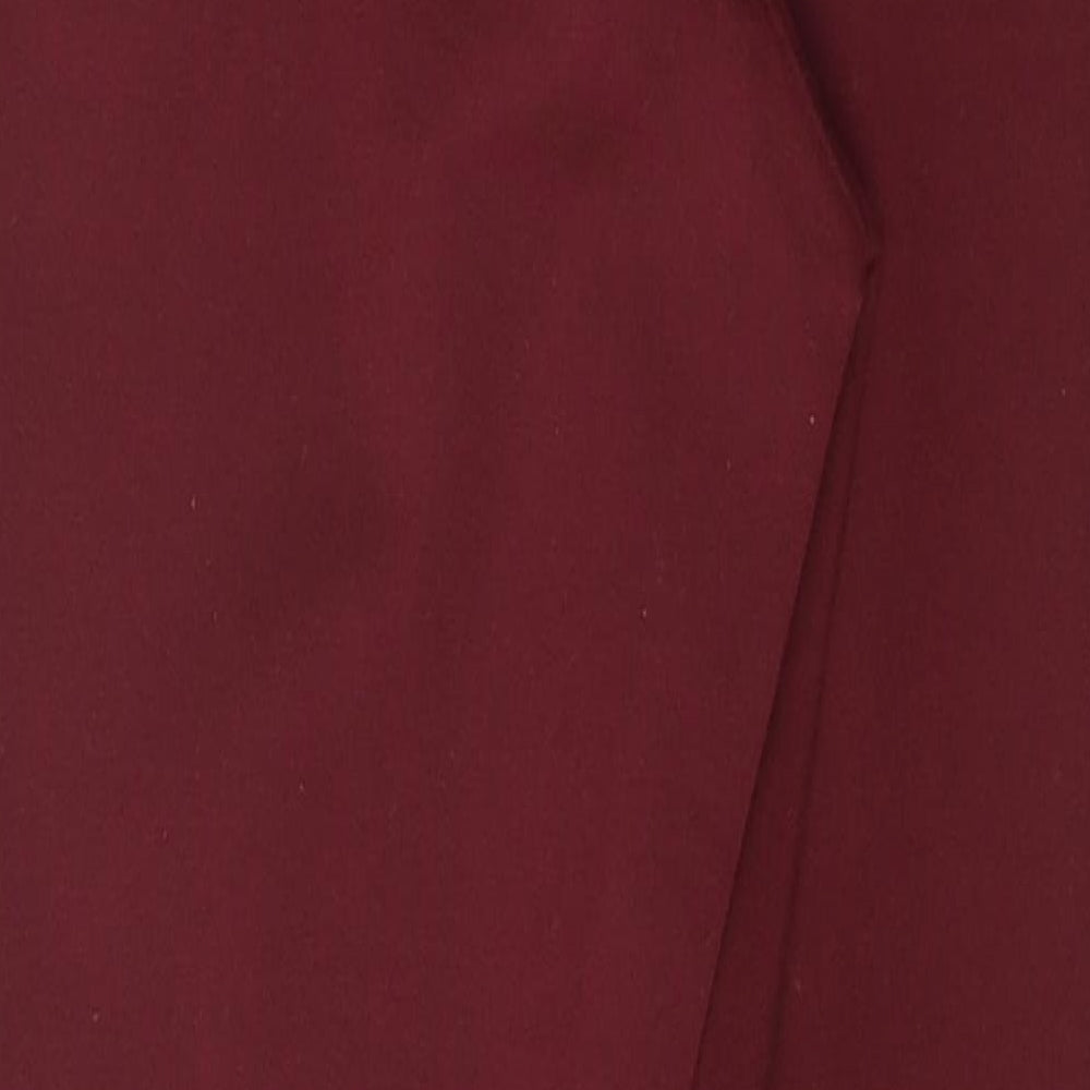 NEXT Womens Red Viscose Trousers Size 8 L24 in Regular