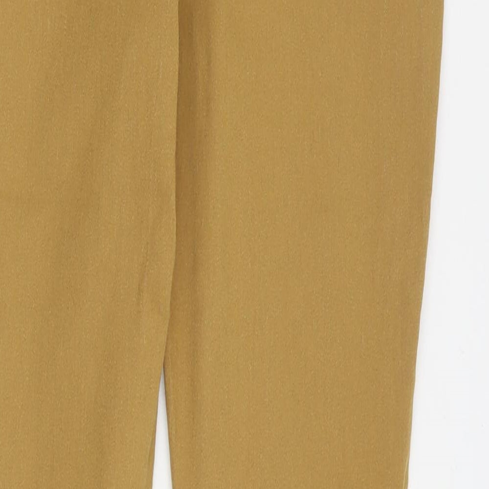 Pep & Co Womens Brown Cotton Jegging Trousers Size 12 L27 in Regular