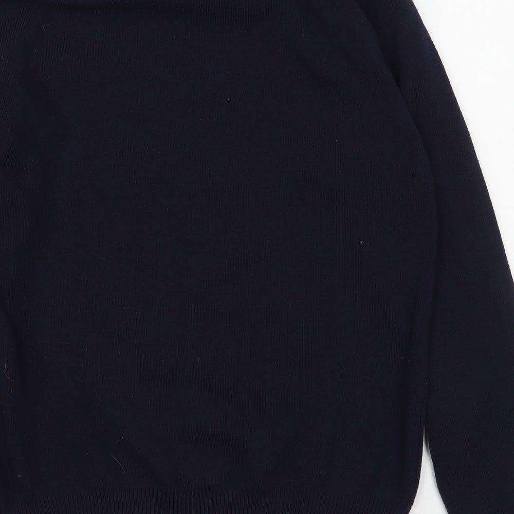 Preworn Mens Blue Round Neck Polyester Pullover Jumper Size M