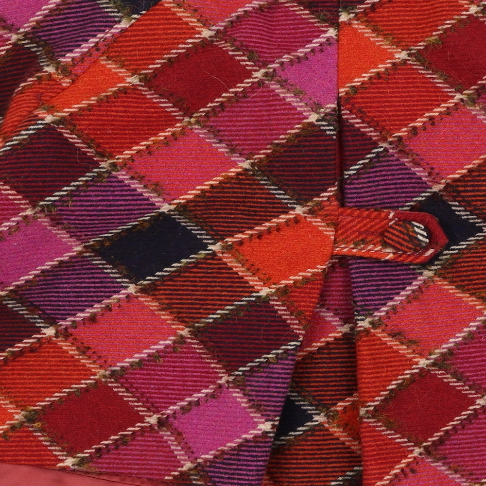 H&M Womens Red Check Jacket Size 10 Button