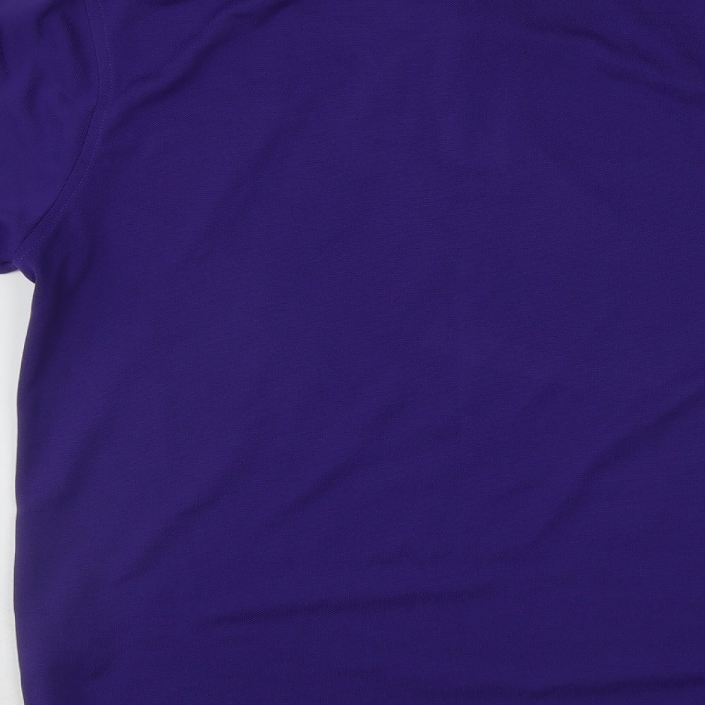 Henbury Mens Purple Polyester Polo Size XL Collared Button - Ballyclare Golf