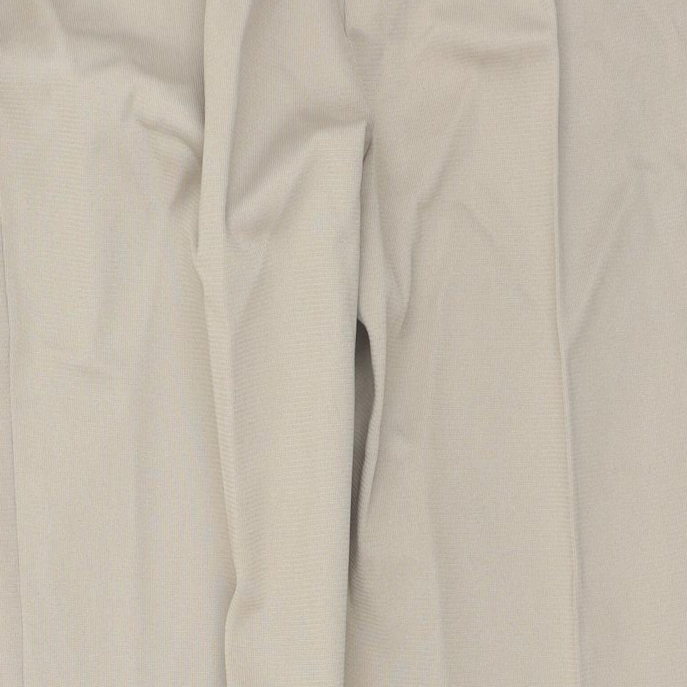 Slimma Womens Beige Polyester Trousers Size 20 L25 in Regular