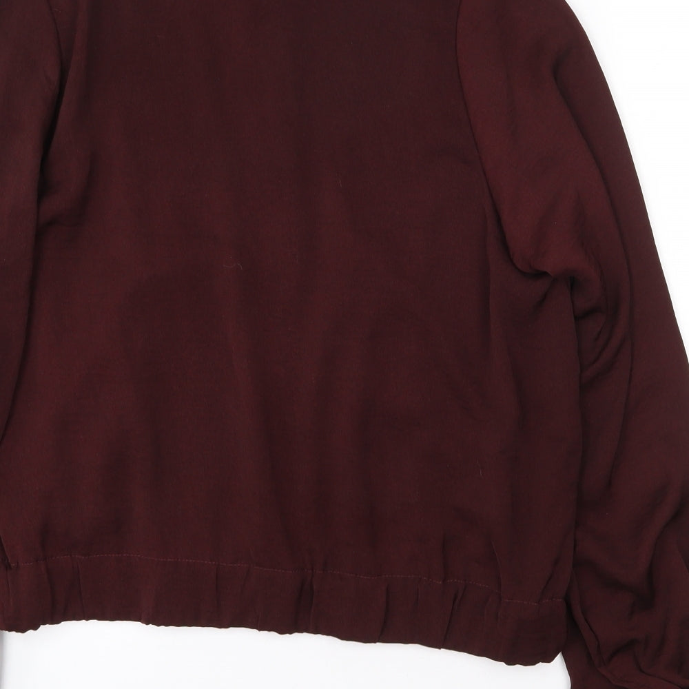 H&M Womens Brown Jacket Size 6 Zip