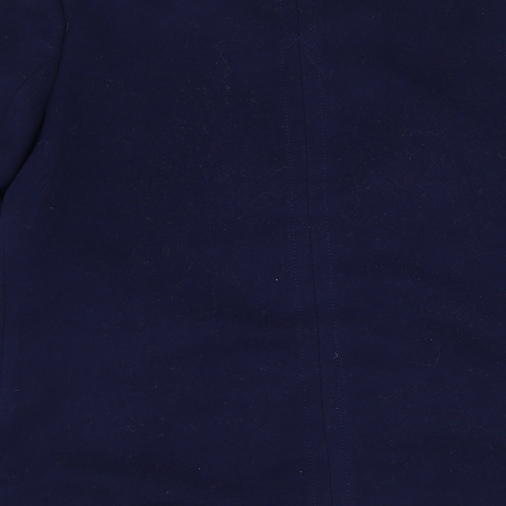 BM Womens Blue Overcoat Coat Size 12 Button