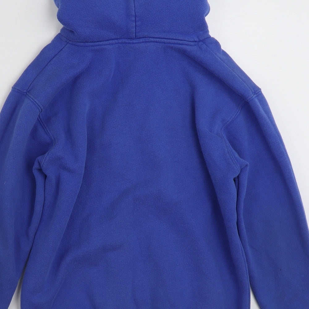 TESCO Boys Blue Cotton Pullover Hoodie Size 9-10 Years Pullover - Angry Birds