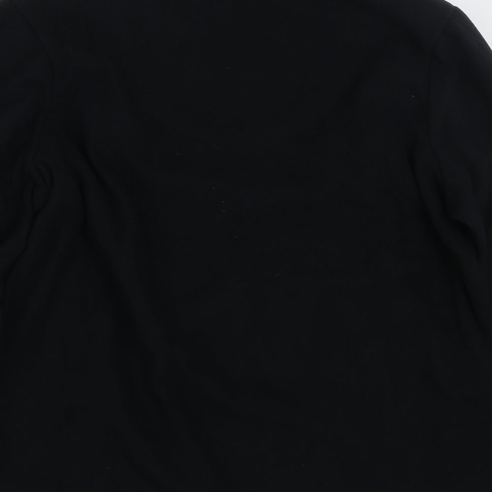 Marks and Spencer Womens Black 100% Polyester Pullover Sweatshirt Size 16 Pullover