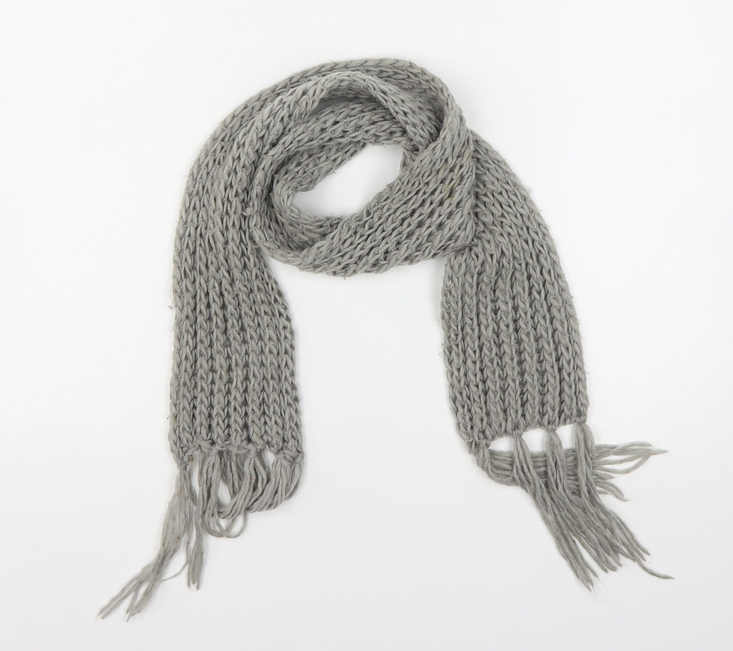 Preworn Womens Grey Polyester Scarf