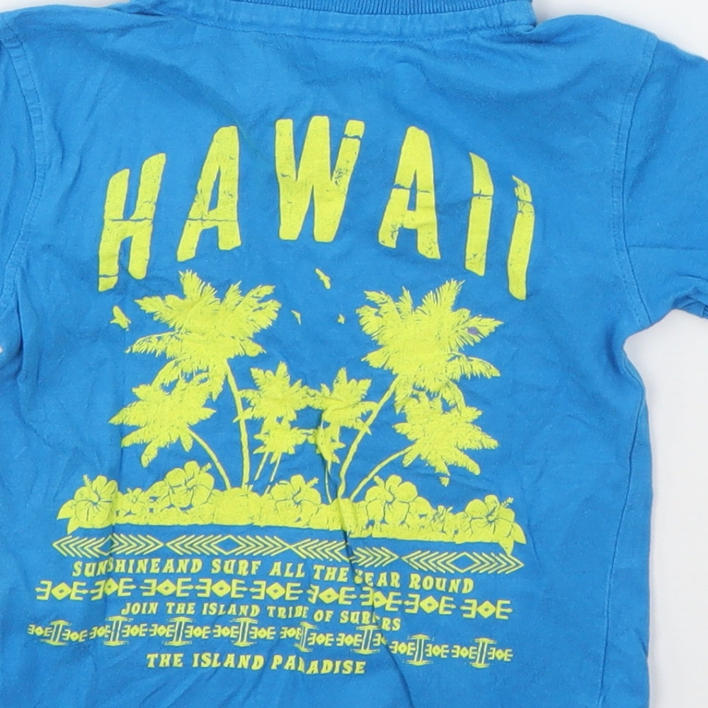 Rebel Boys Blue Cotton Basic Polo Size 2-3 Years Collared - Hawaii