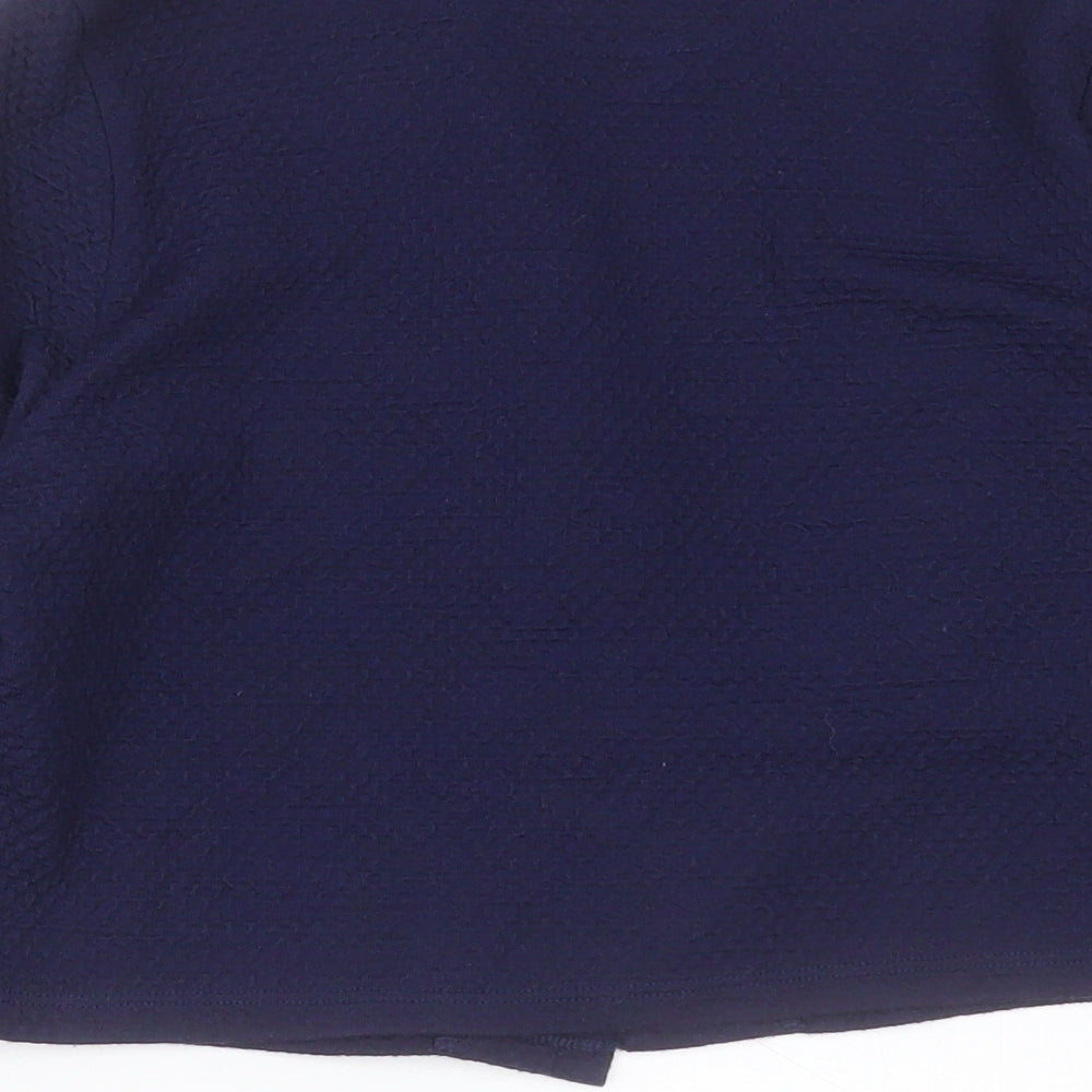 TU Womens Blue V-Neck Acrylic Cardigan Jumper Size 10