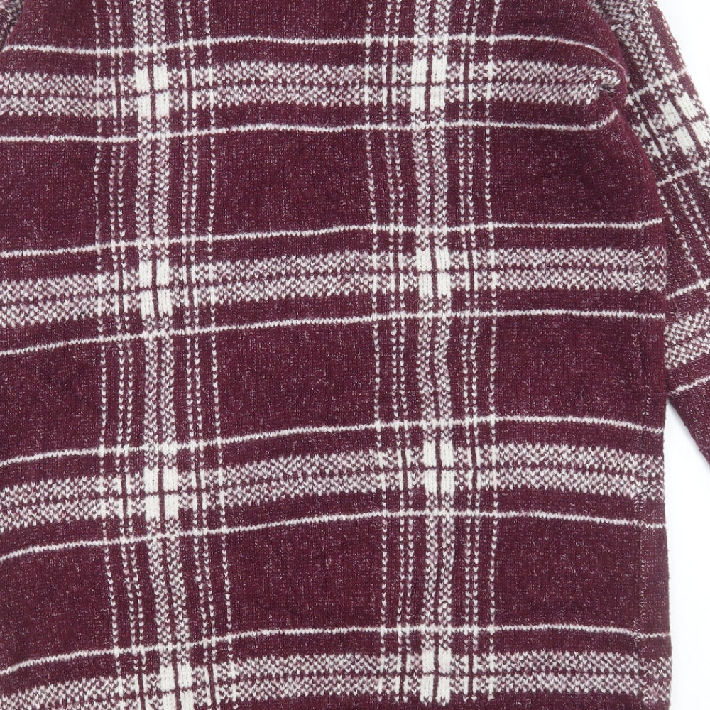 H&M Womens Purple V-Neck Acrylic Cardigan Jumper Size S