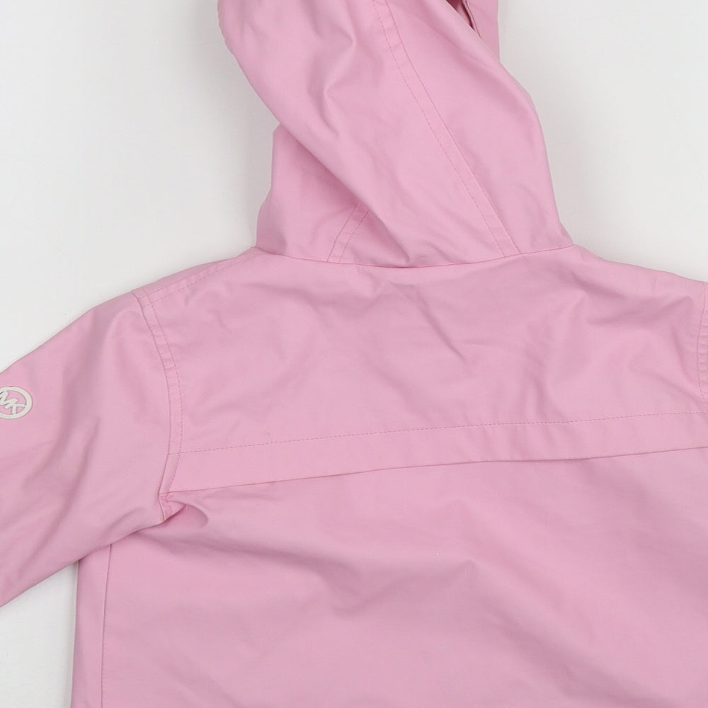 Michael Kors Girls Pink Rain Coat Coat Size 4 Years Zip