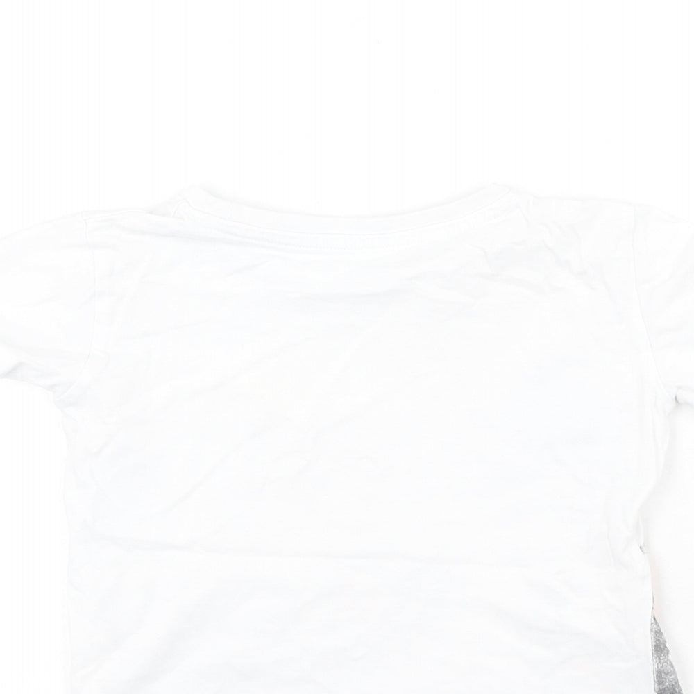 Dunnes Stores Boys White Cotton Basic Casual Size 2-3 Years Round Neck - Dinosaur, SUMMER SURF DUDE!
