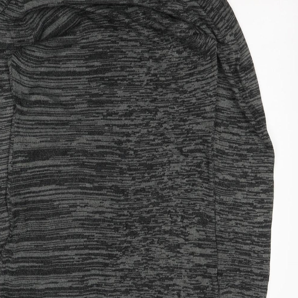 Miso Womens Grey Acrylic Tunic Blouse Size 8 Roll Neck