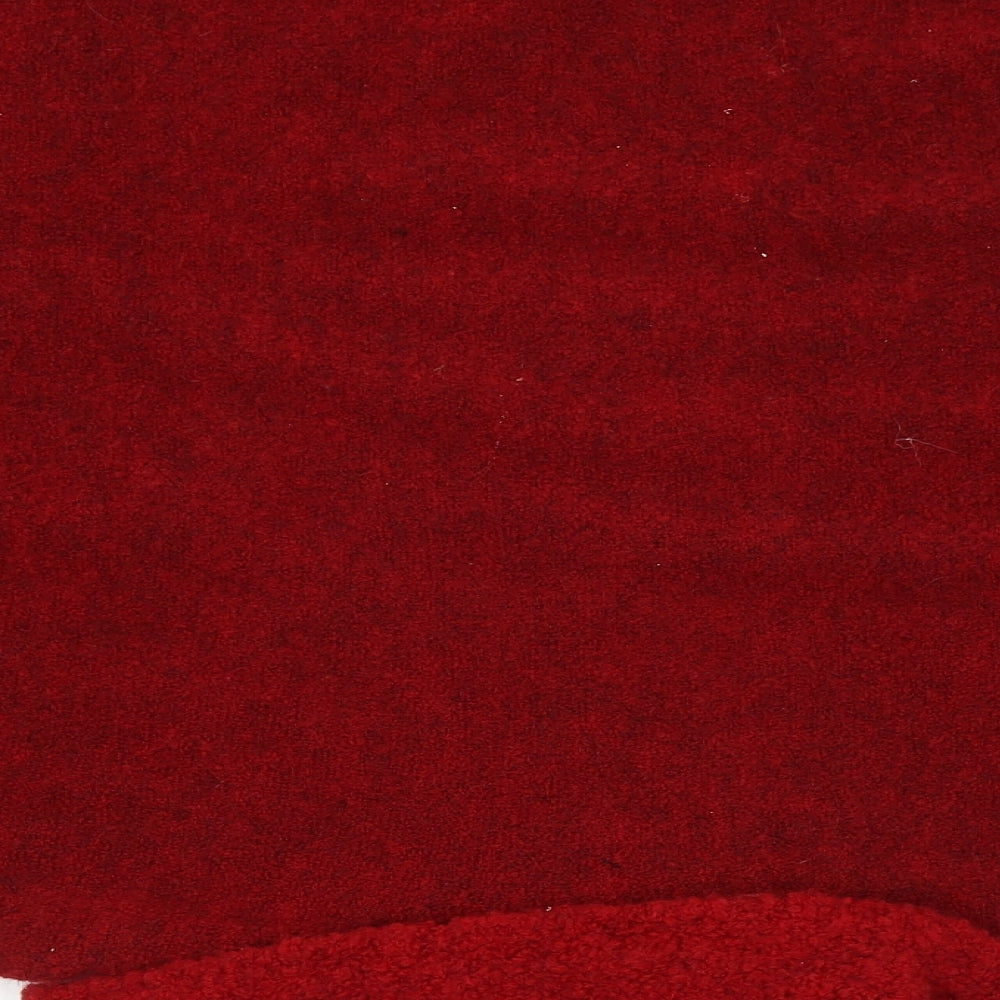 Olsen Womens Red Roll Neck Acrylic Pullover Jumper Size 10 - slit sides