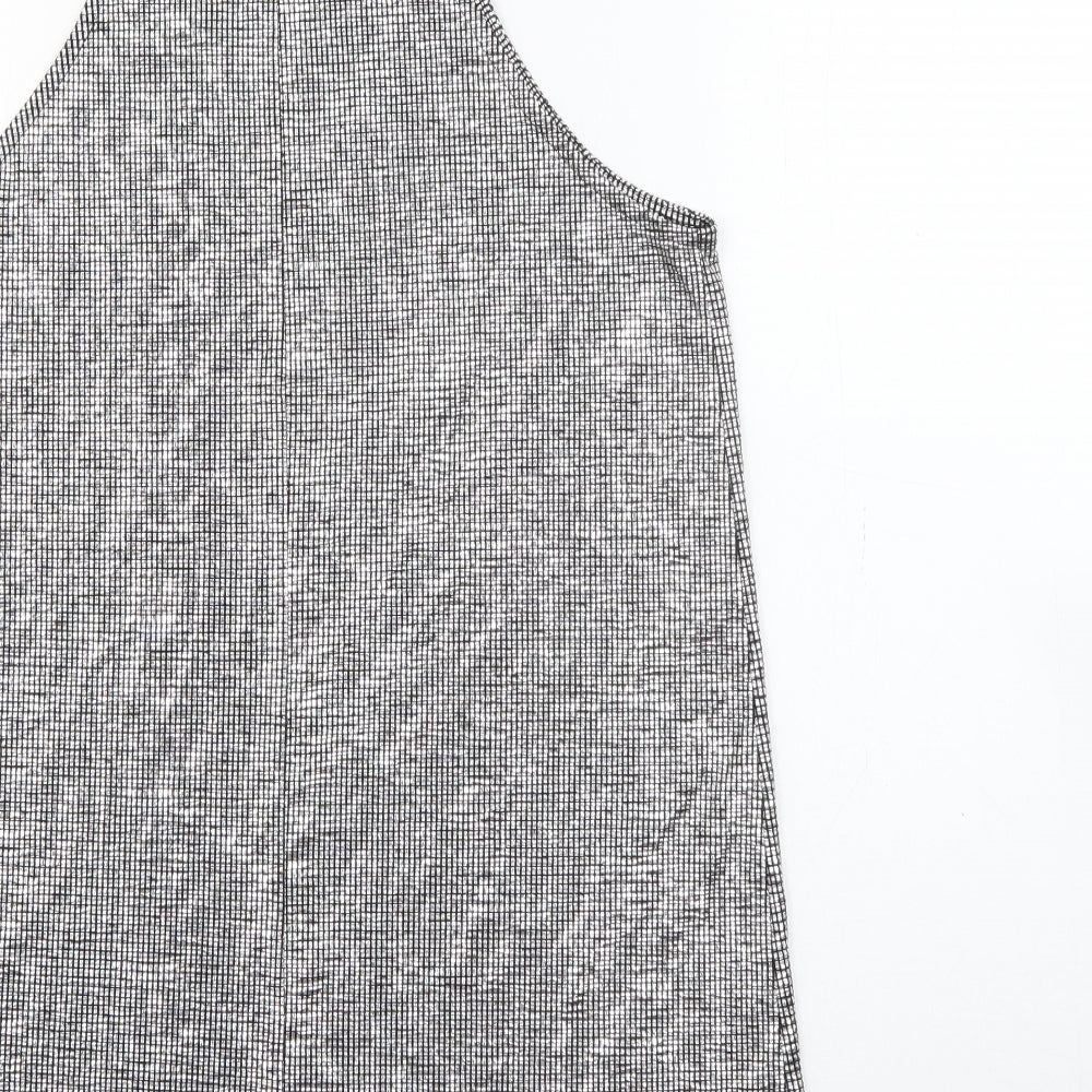 River Island Womens Silver Polyester Camisole Tank Size 8 Halter