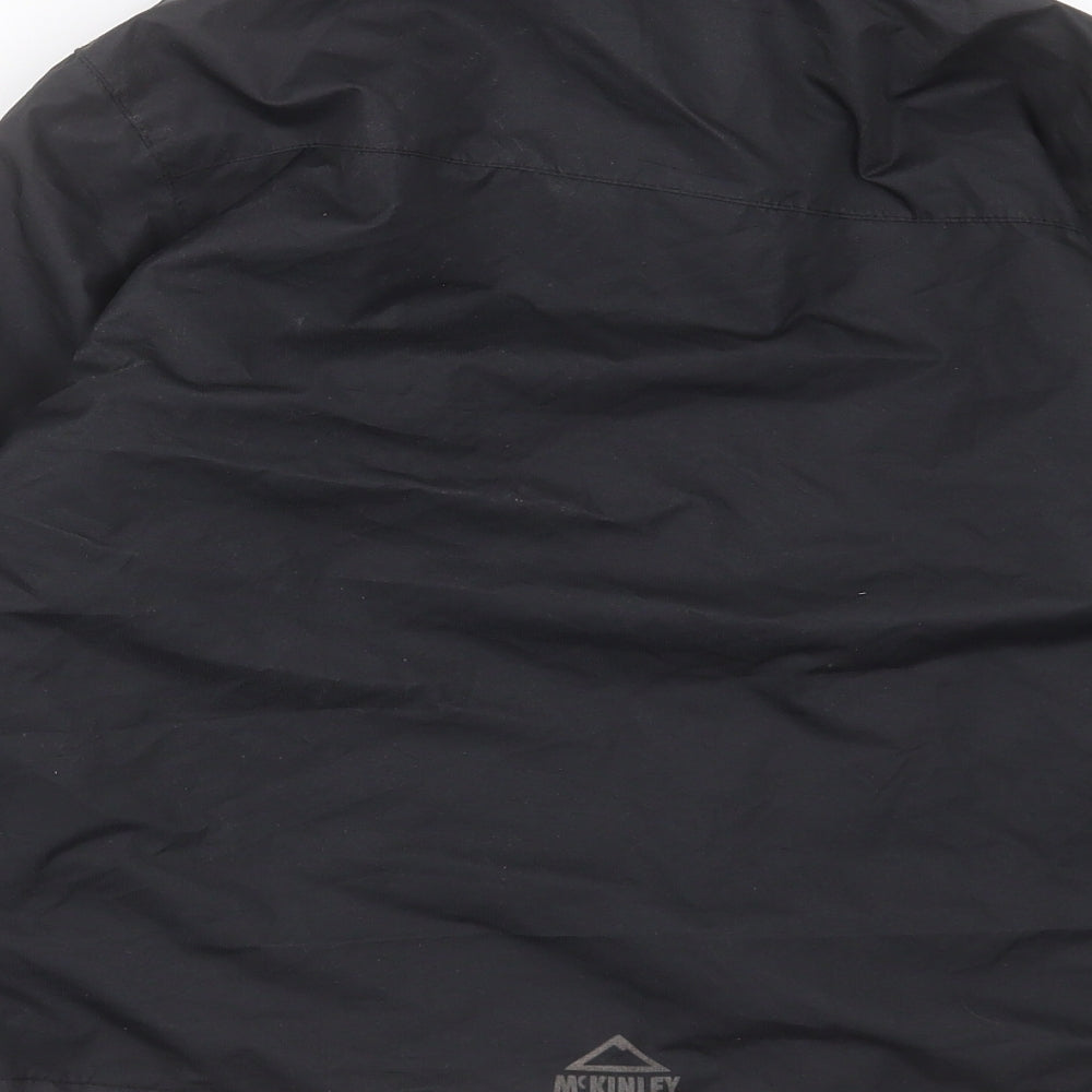 McKINLEY Boys Black Jacket Size 8 Years Zip
