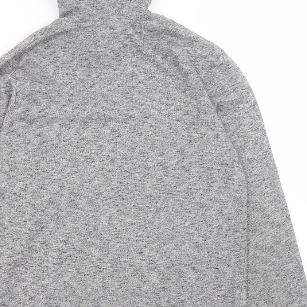 JACK & JONES Mens Grey Polyester Pullover Hoodie Size M