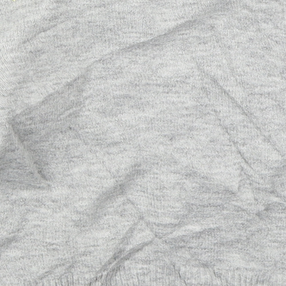 Marks and Spencer Girls Grey Crew Neck Acrylic Pullover Jumper Size 5-6 Years Pullover