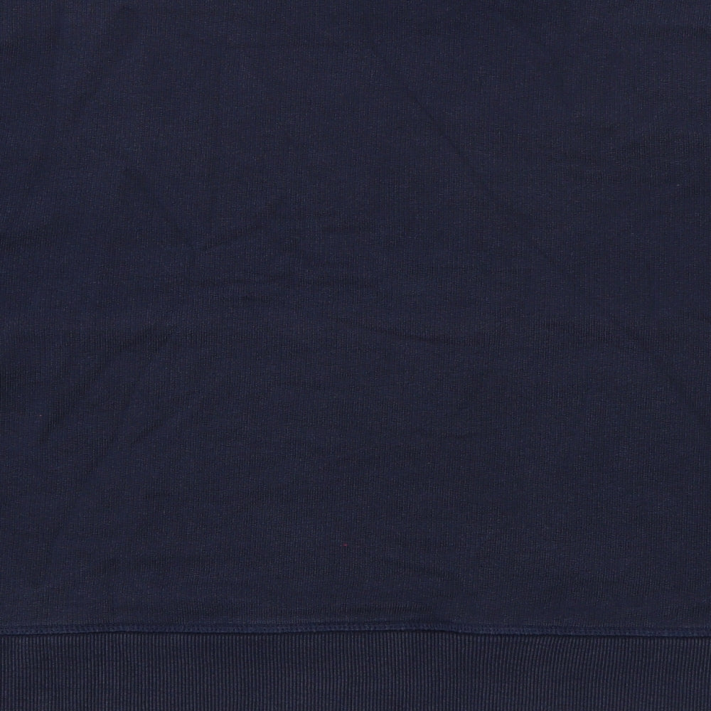 Marks and Spencer Womens Blue Crew Neck Cotton Pullover Jumper Size 12