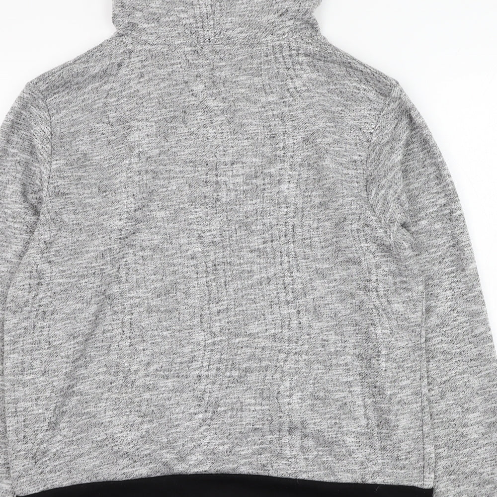 Lottie Girls Grey Polyester Full Zip Hoodie Size L Zip