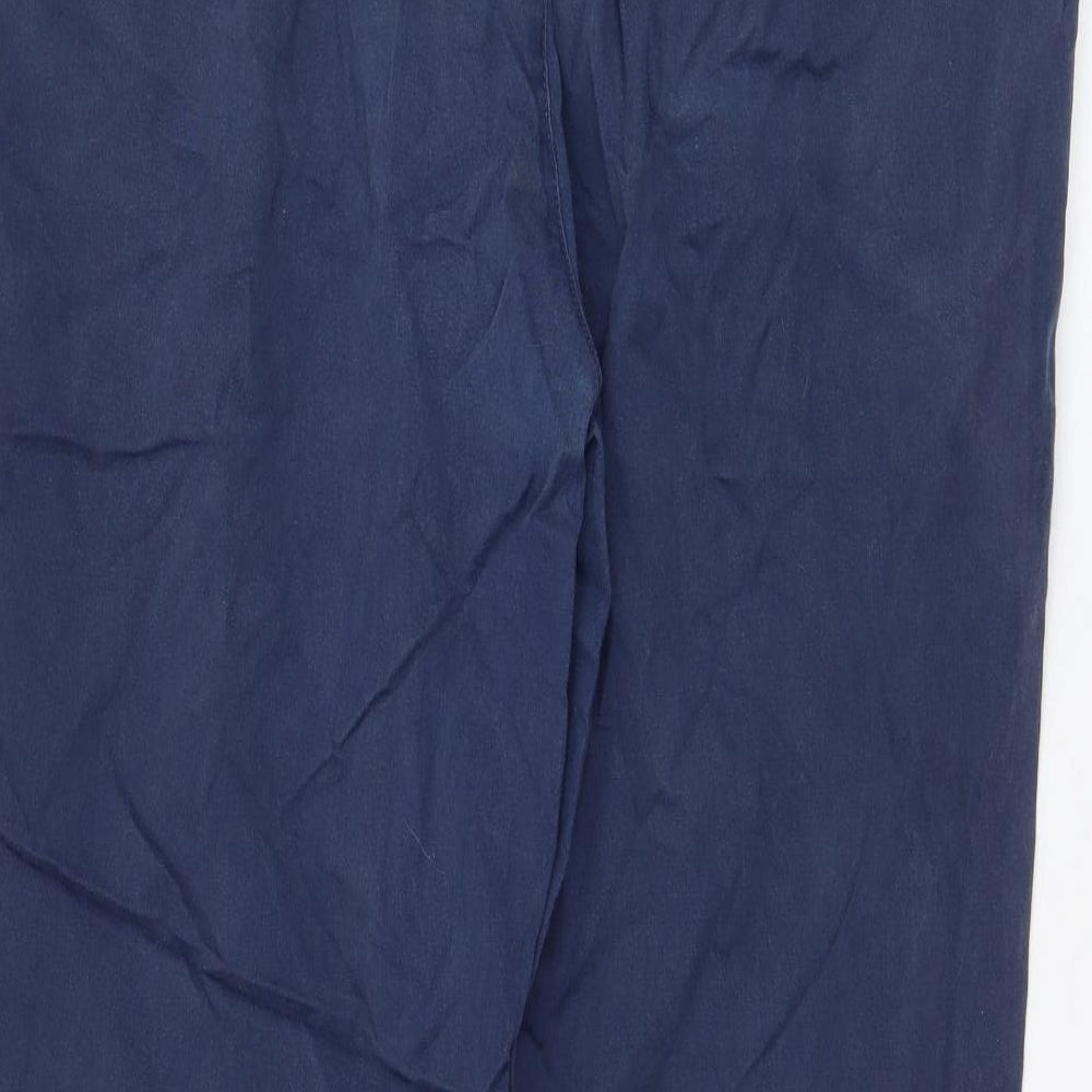 Dunnes Stores Mens Blue Cotton Chino Trousers Size 38 in L27 in Regular Zip