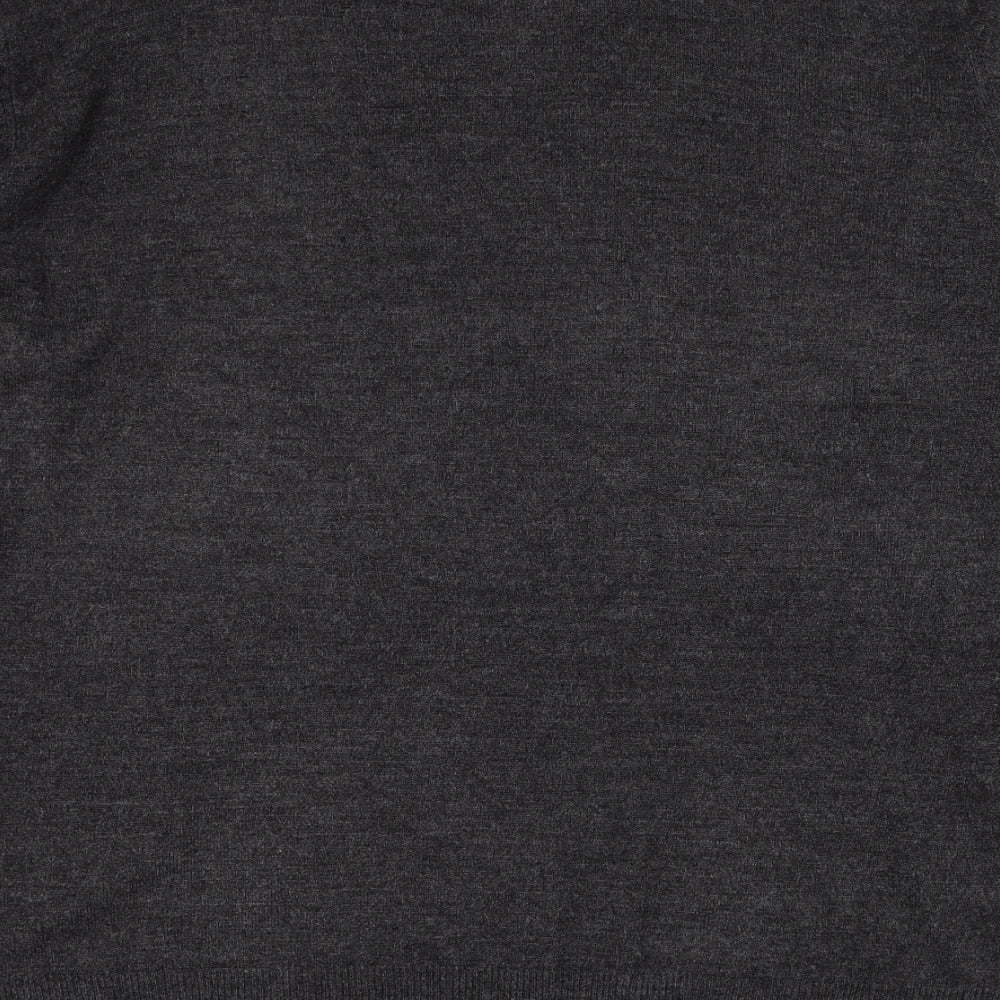 Taylor & Wright Mens Grey V-Neck Acrylic Pullover Jumper Size L