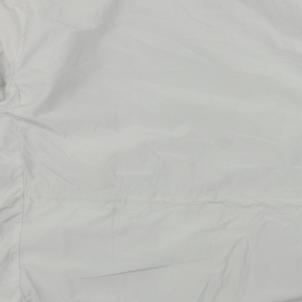 Melka Mens Grey Trench Coat Coat Size L Zip